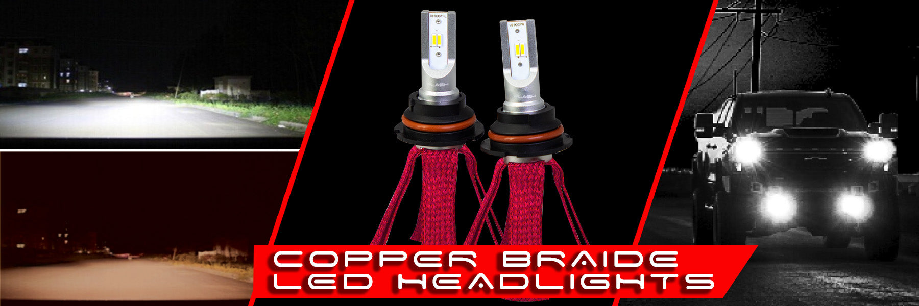 FLEXIBLE LED HEADLIGHT COPPER BRIGHT FIT ALL VEHICLES