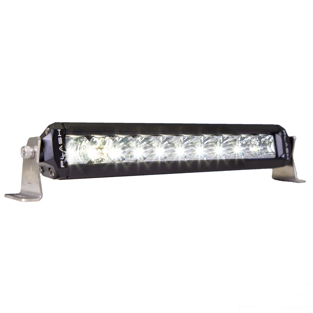 10" Single Row LED Light Bar Plash LIGHT ON