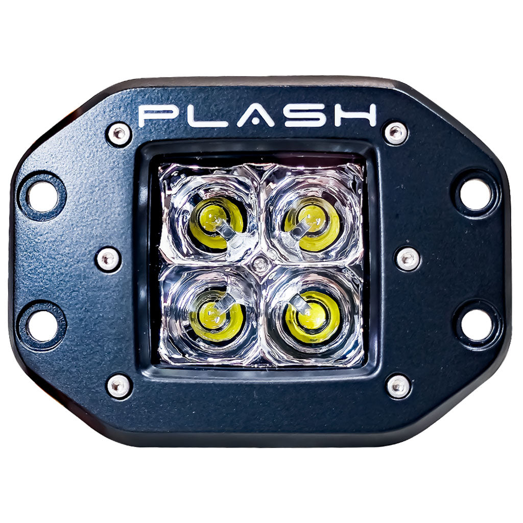 20W Linear Flood Flush Mounted LED Cube Light Single Front