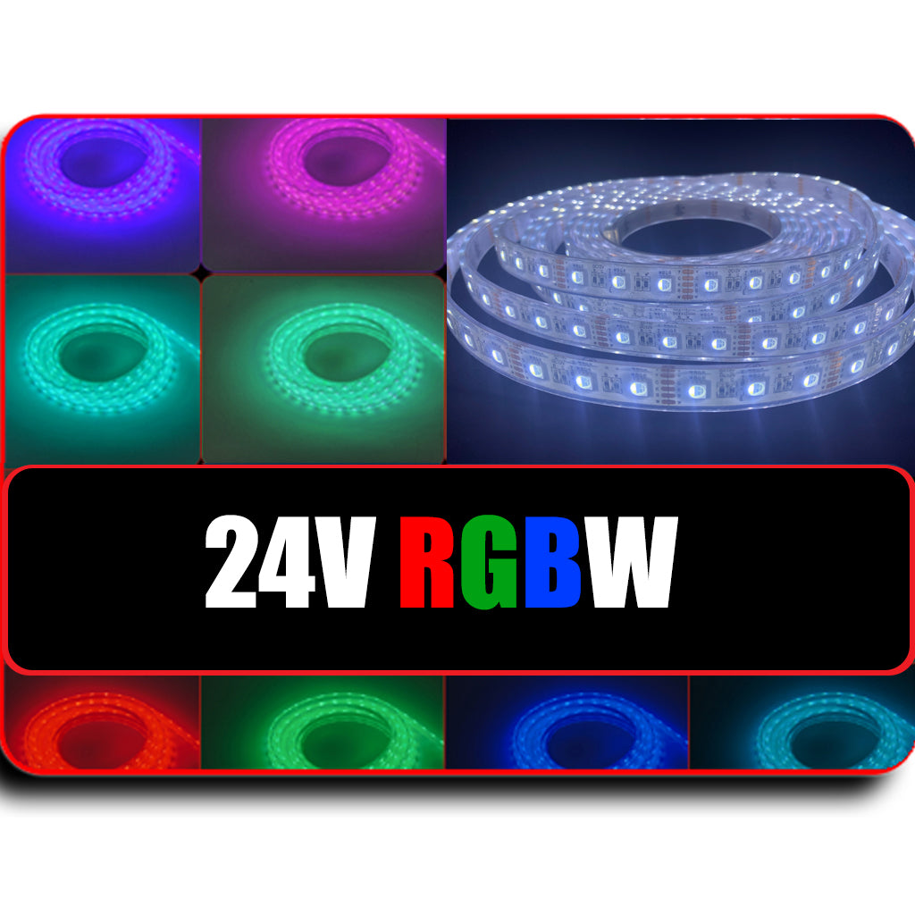 A collection of images showcasing 'Plash' flexible light strips with various colors, including red, green, blue, and white, and color changing rgbw