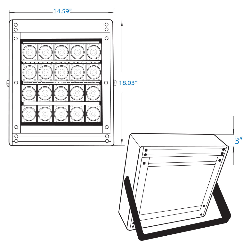 Aransas-Series Marine LED Flood Light - 300W