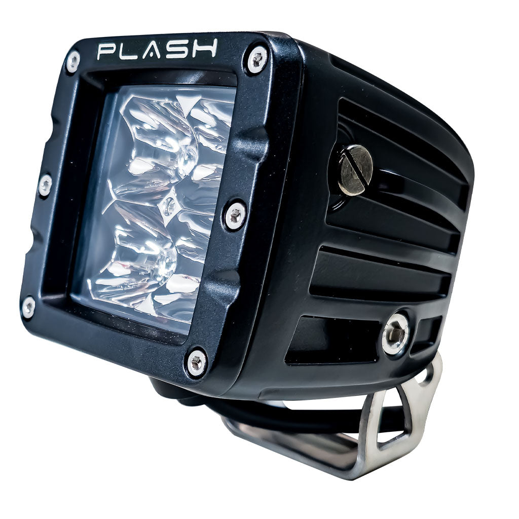 Single work light - extreme distance - spot - stainless steel - marine - quality led cubes