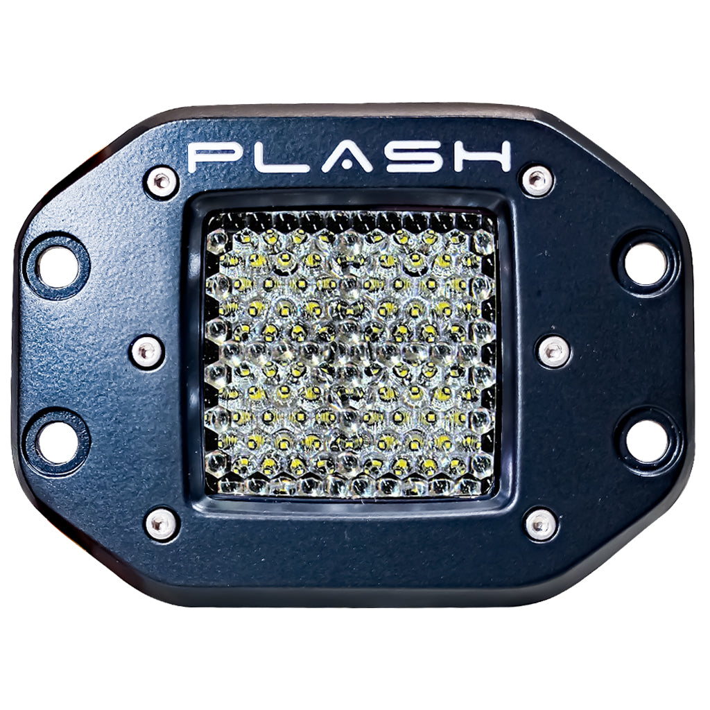 40W Diffused Beam Flush Mounted LED Cube Light Single Front