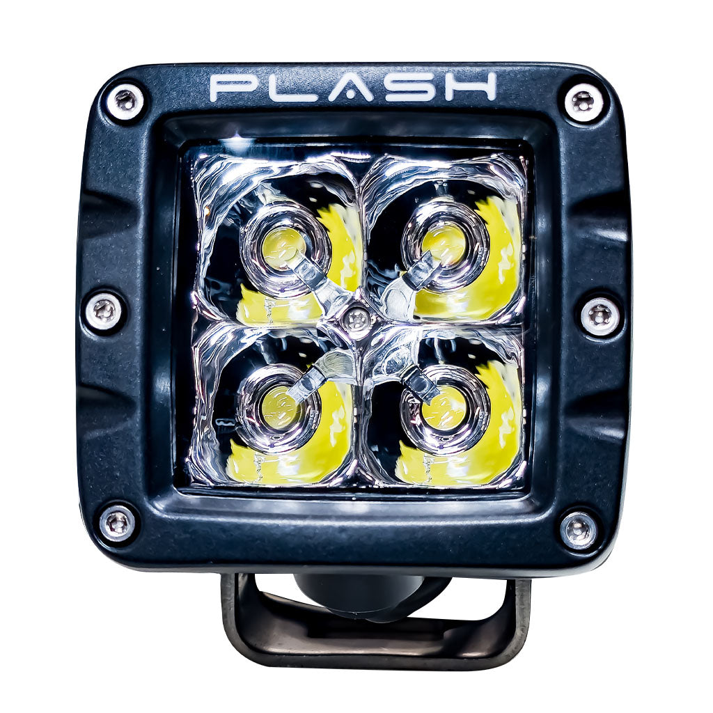 Single cube light front view reflector details