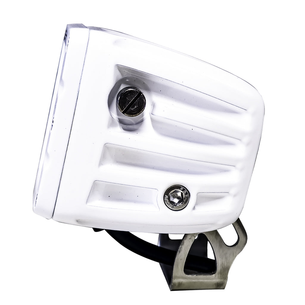 40W LED Cube Light Spot White Housing Profile View