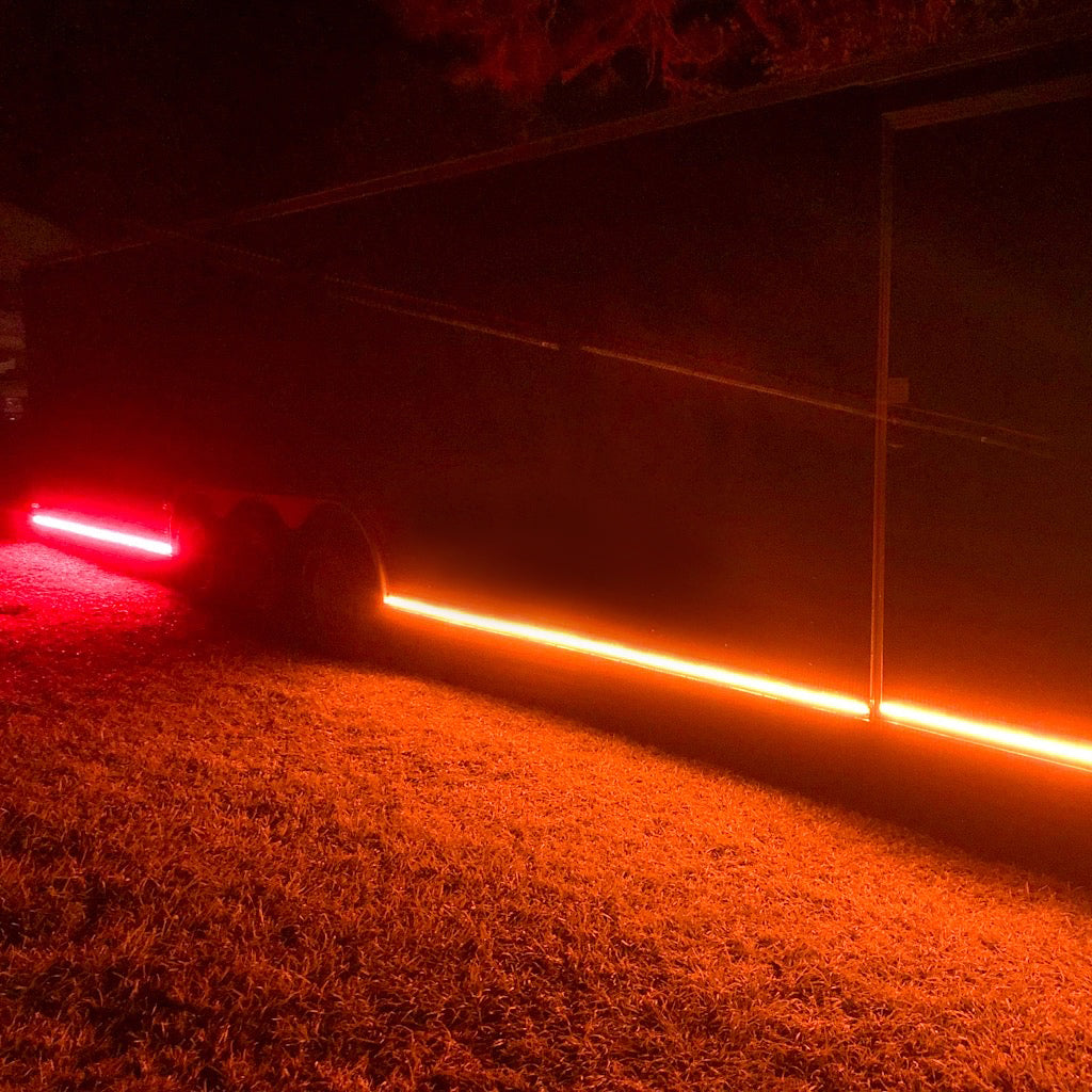 LED Amber and Red Orange Strip Light Truck Trailer Running Indicator IP68 waterproof