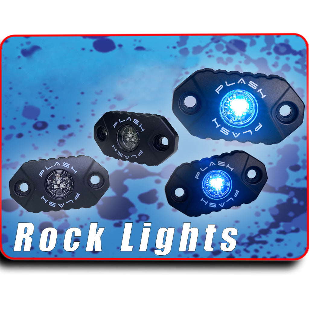 ROCK LIGHT - BLACK HOUSING - BLUE