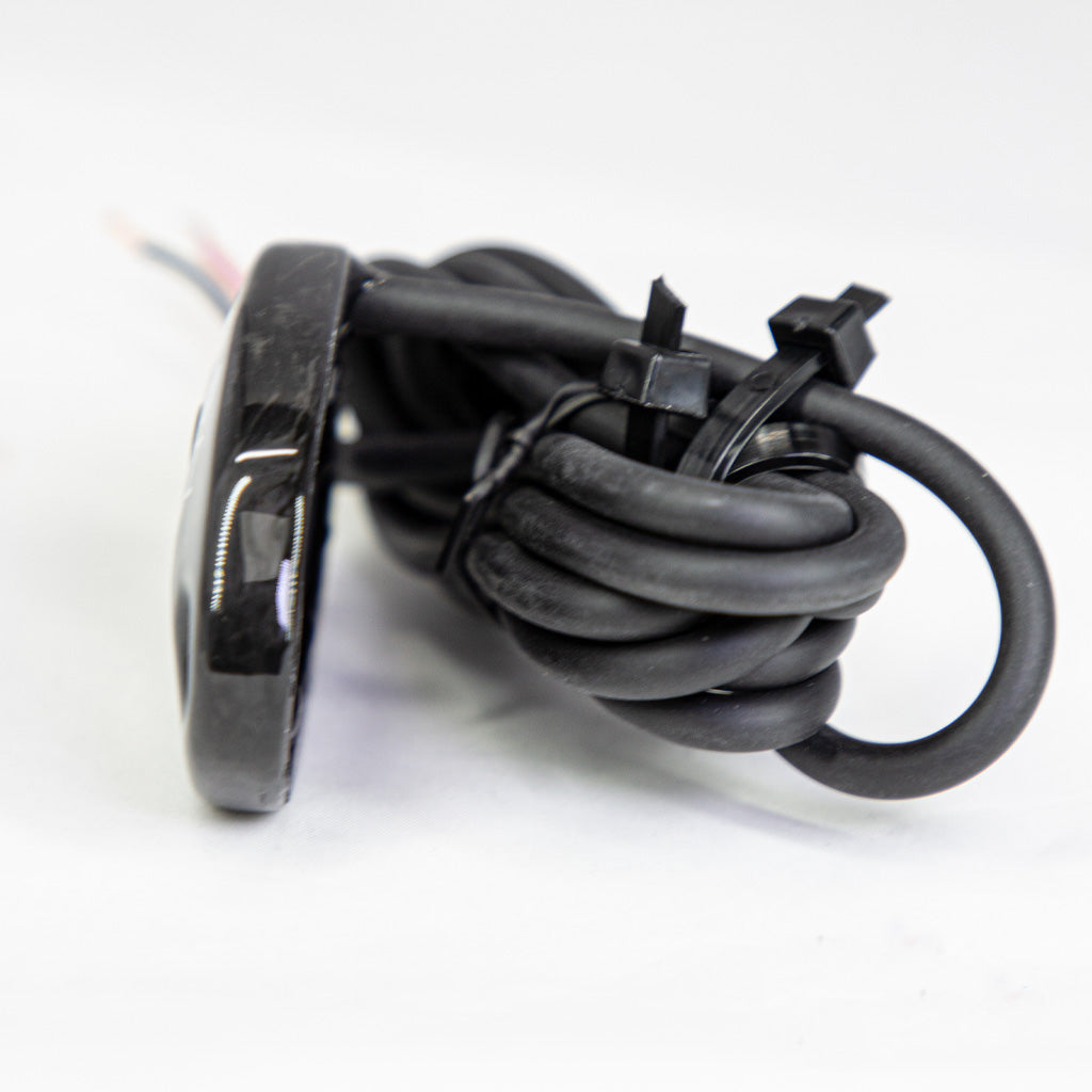 CORPUS - Cool White Carbon Fiber LED Deck Light - Black Housing