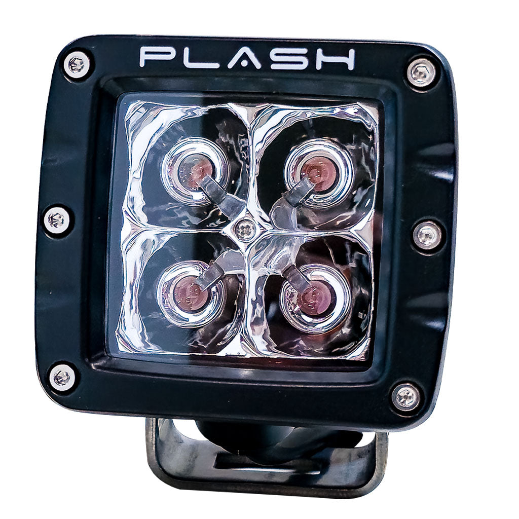12W AMBER Cube Light Kit Headlight Bright Driving Beam Plash
