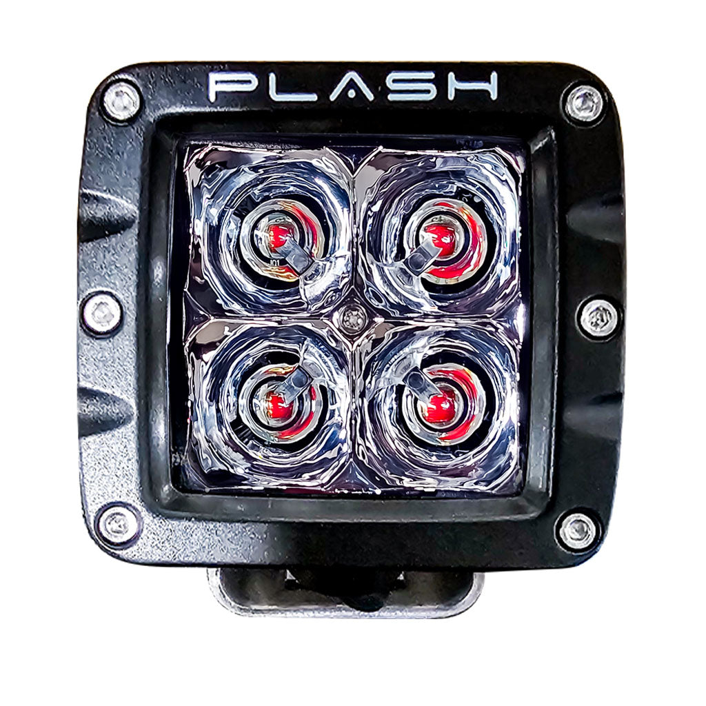 12W RED Cube Light Kit Driving Headlight Bright Flood Beam Spot