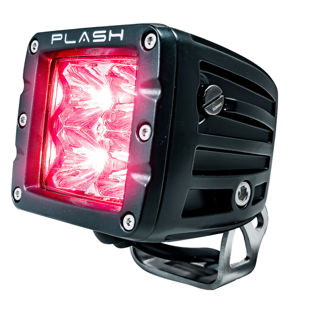 12W RED Cube Light Kit Driving Headlight Bright Flood Beam Spot