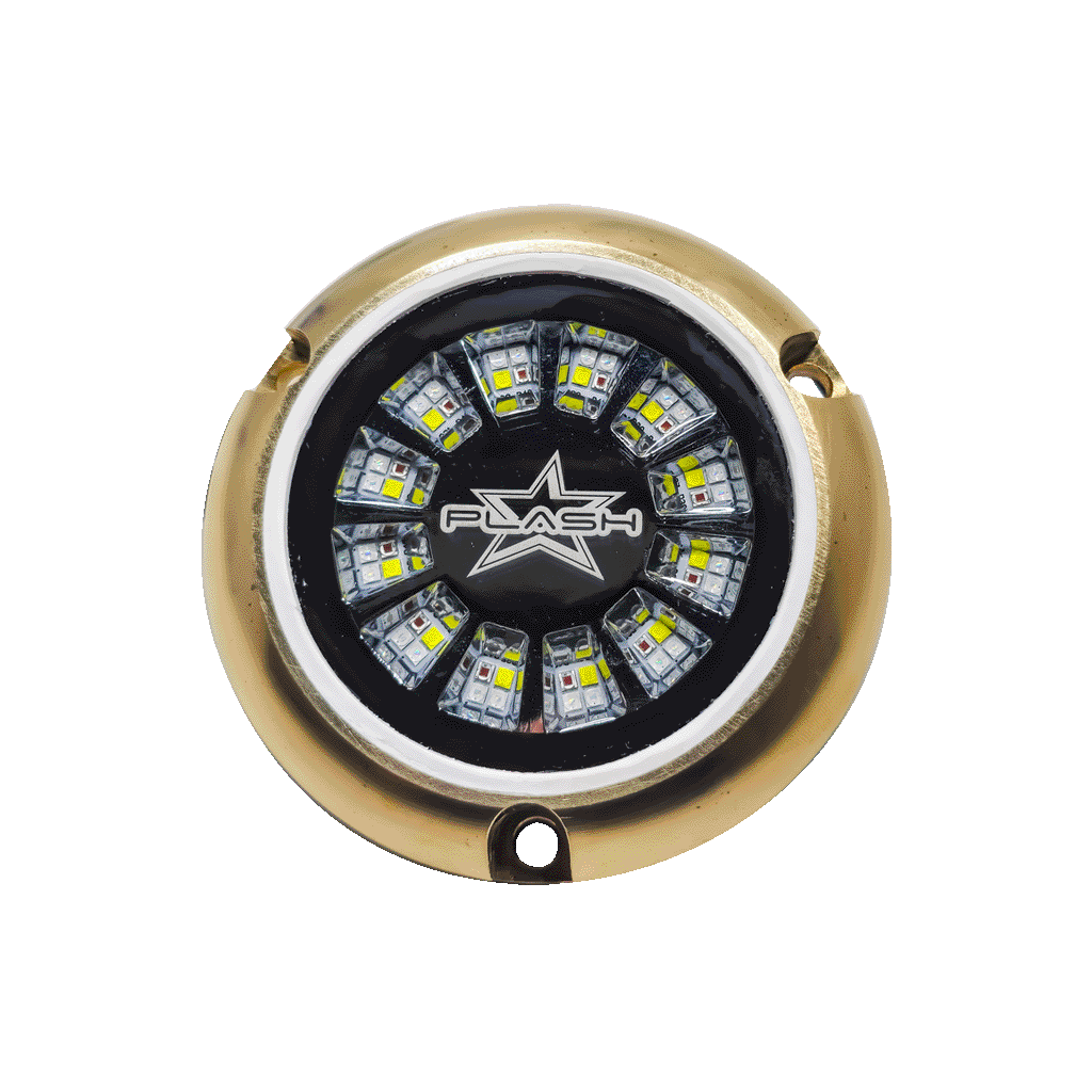 EPIK Underwater Transom Light- Brass Housing - RGBW- Single