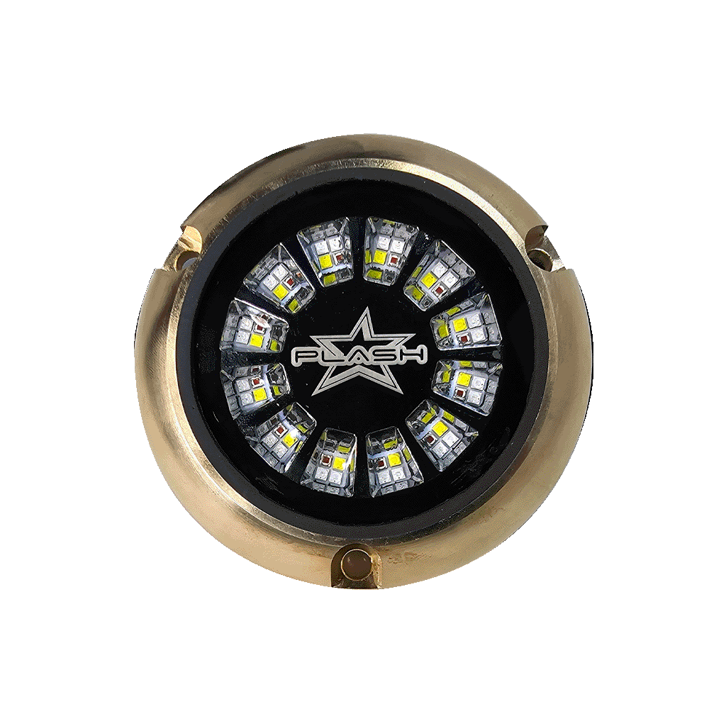 EPIK Underwater Transom Light- Brass Housing - RGBW- Single