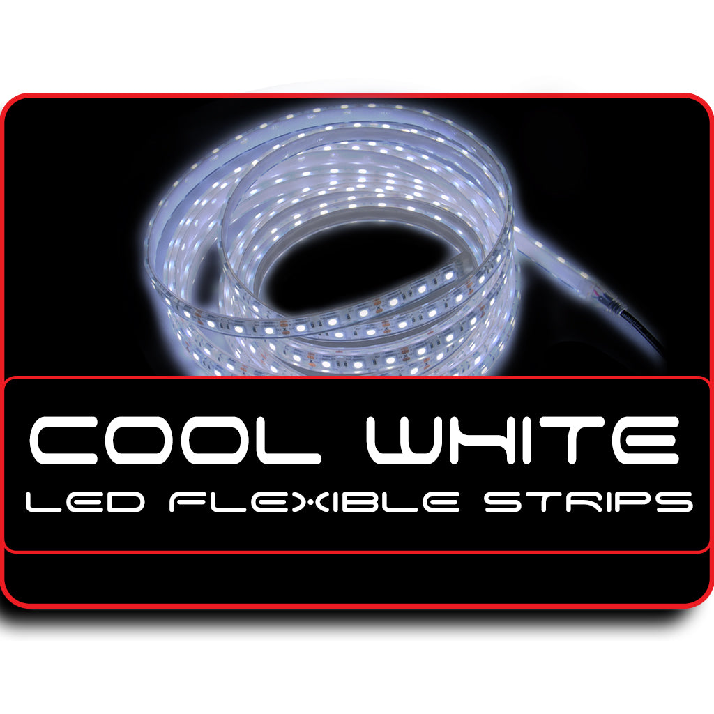 LED Cool White Strip Light for Boat Kayak Truck or Bar IP68 Marine Rated waterproof