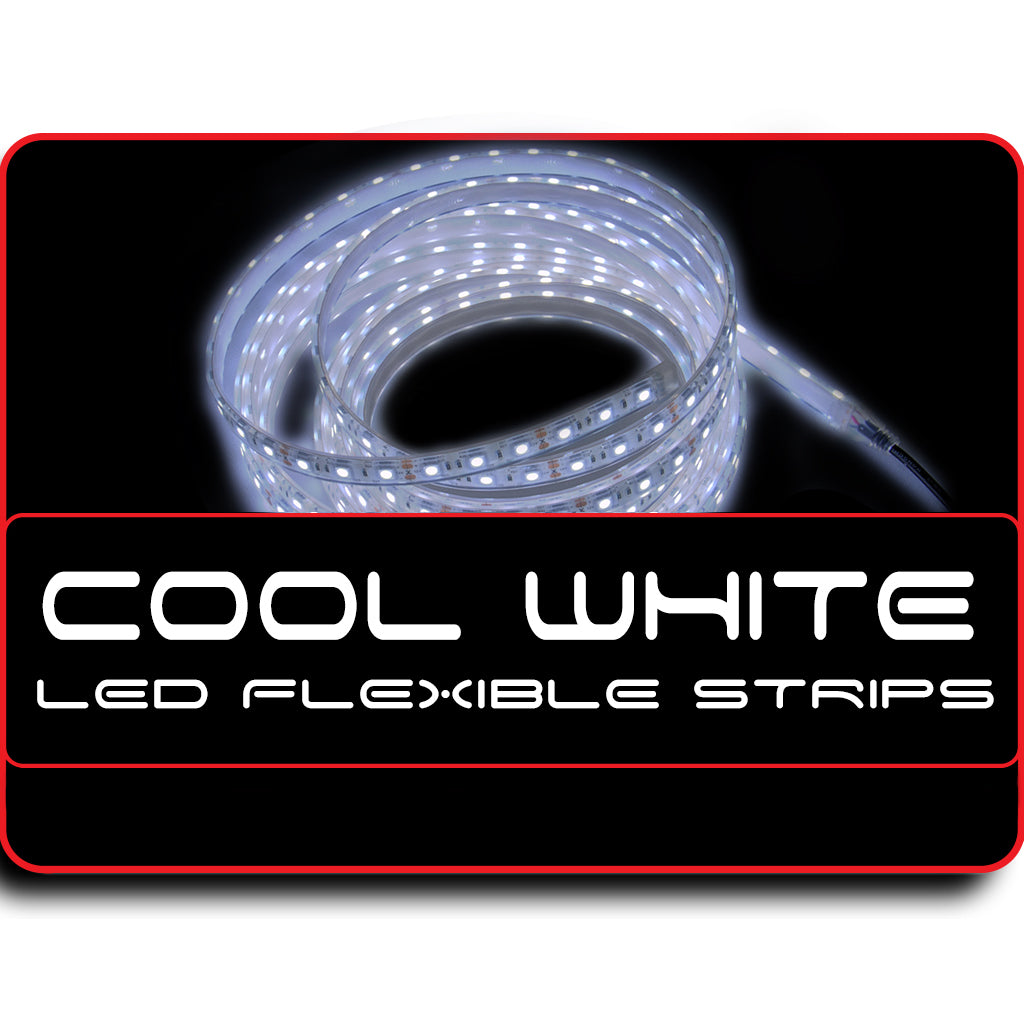 LED Cool White Strip Light for Boat Kayak Truck or Bar IP68 Marine Rated waterproof