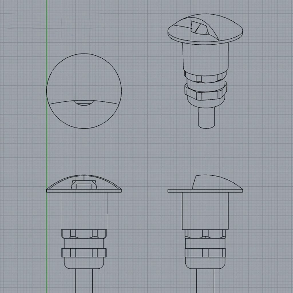 Plash Flush Mounted LED Step Light Sketch