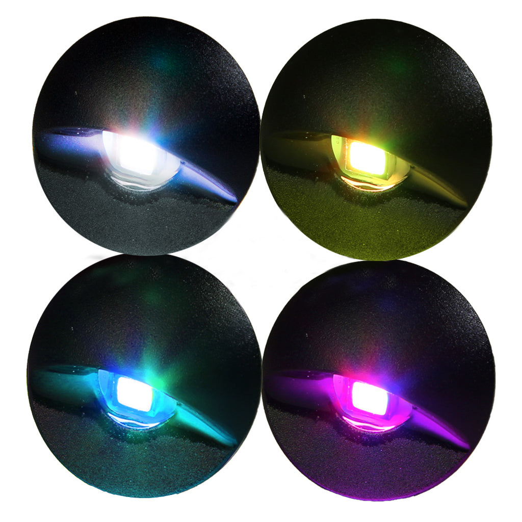 Flush Mounted Black Housing LED Step Light Boat Down Light RGB Waterproof