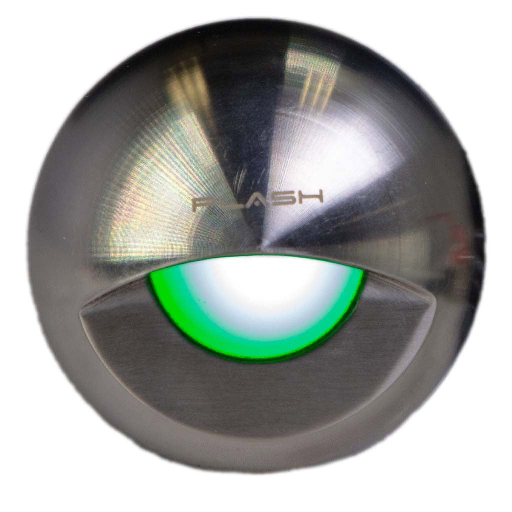 Gravity LED Light - Stainless Steel - Green