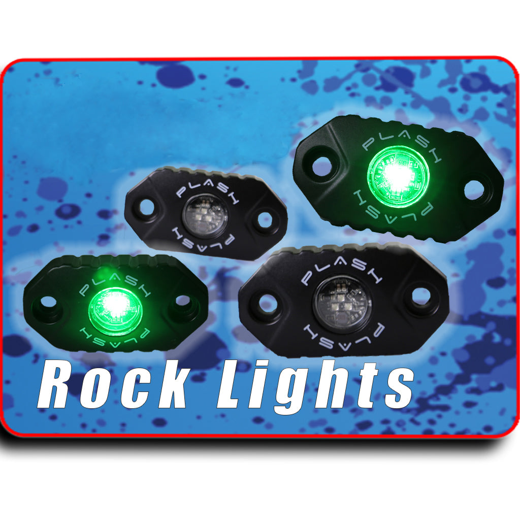 ROCK LIGHT - BLACK HOUSING - GREEN