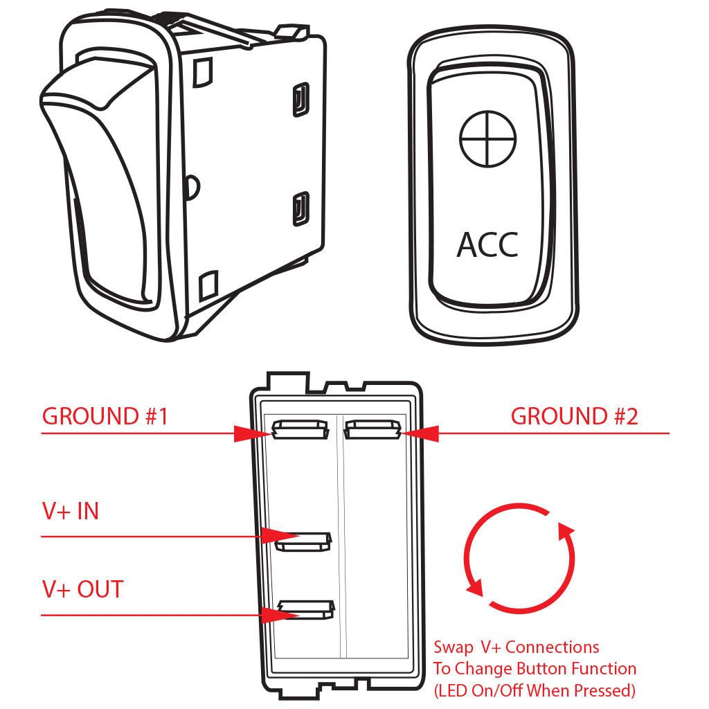 L Series Accessories Switch Wiring Pin-Out