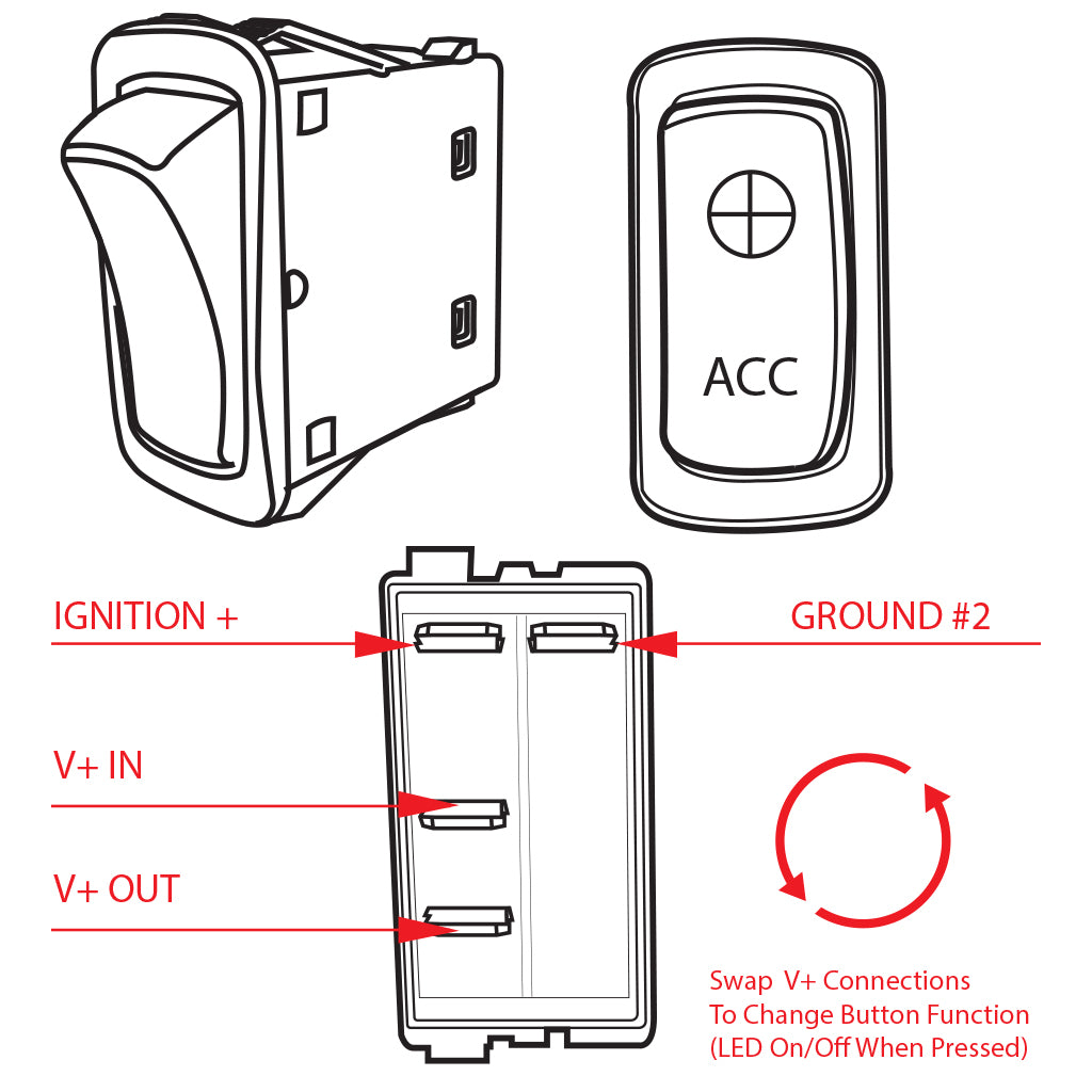 L Series Accessories Switch Wiring Pin-Out