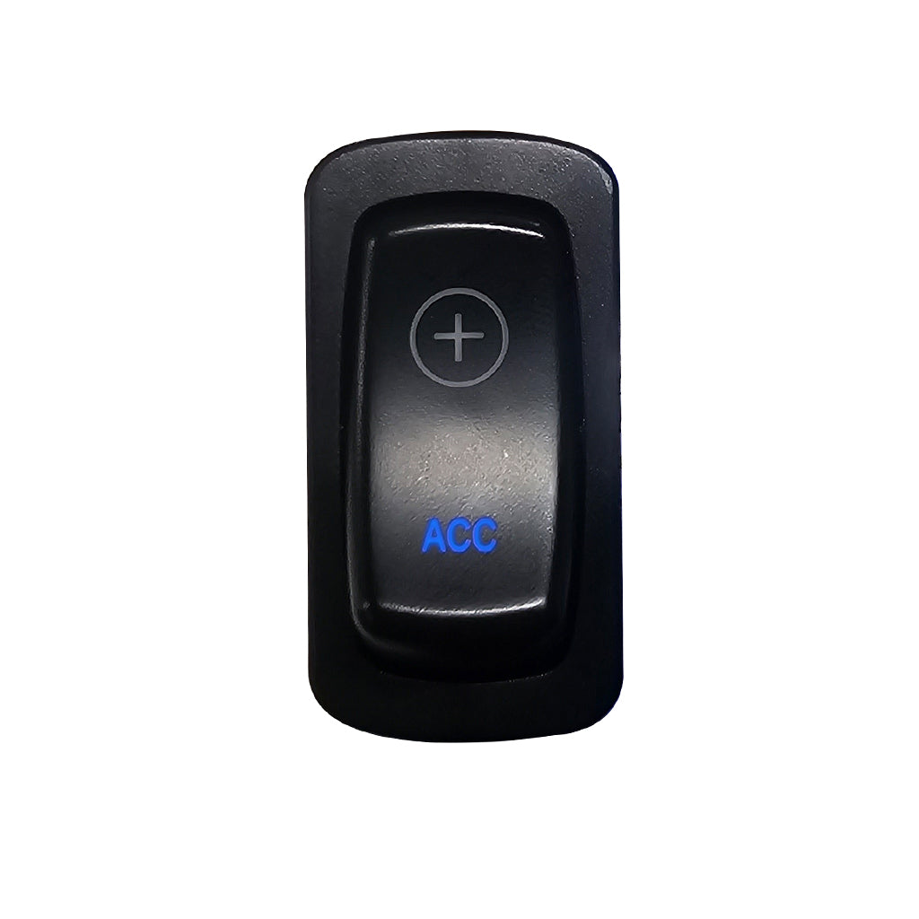 L Series Rocker Switch Black With Blue LED