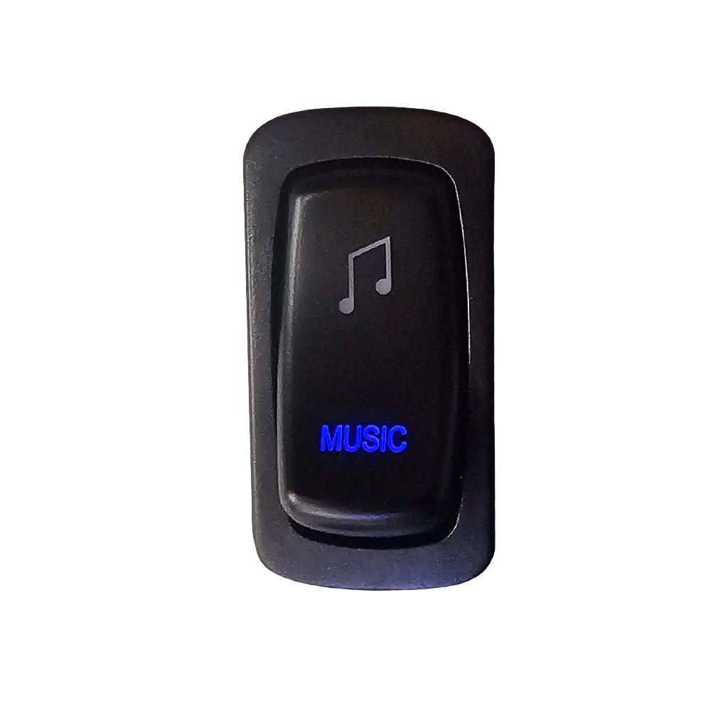 L Series Rocker Style Switch Music Label Blue LED