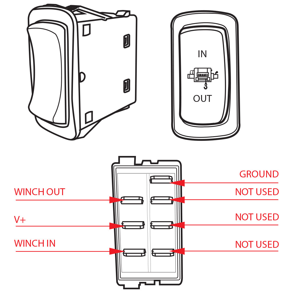 Whinch switch diagram wiring pin-out