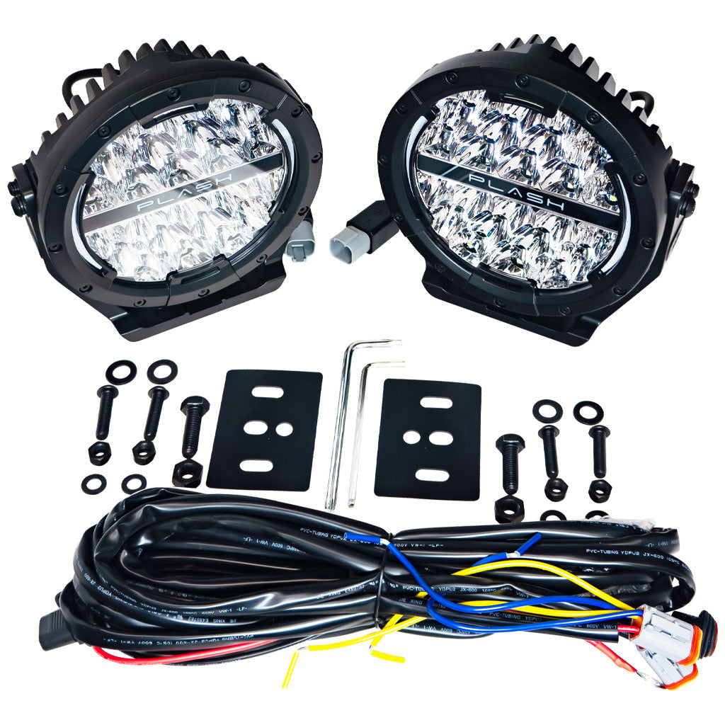 Pearl 7" Round Marine LED Search Light for flounder boats by Plash