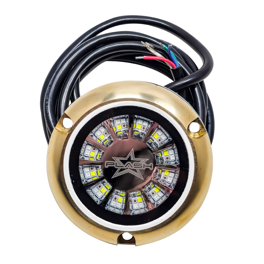 EPIK Underwater Transom Light- Brass Housing - RGBW- Single