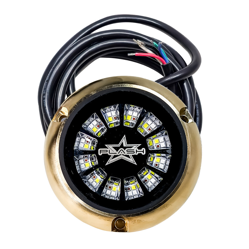 EPIK Underwater Transom Light- Brass Housing - RGBW- Single
