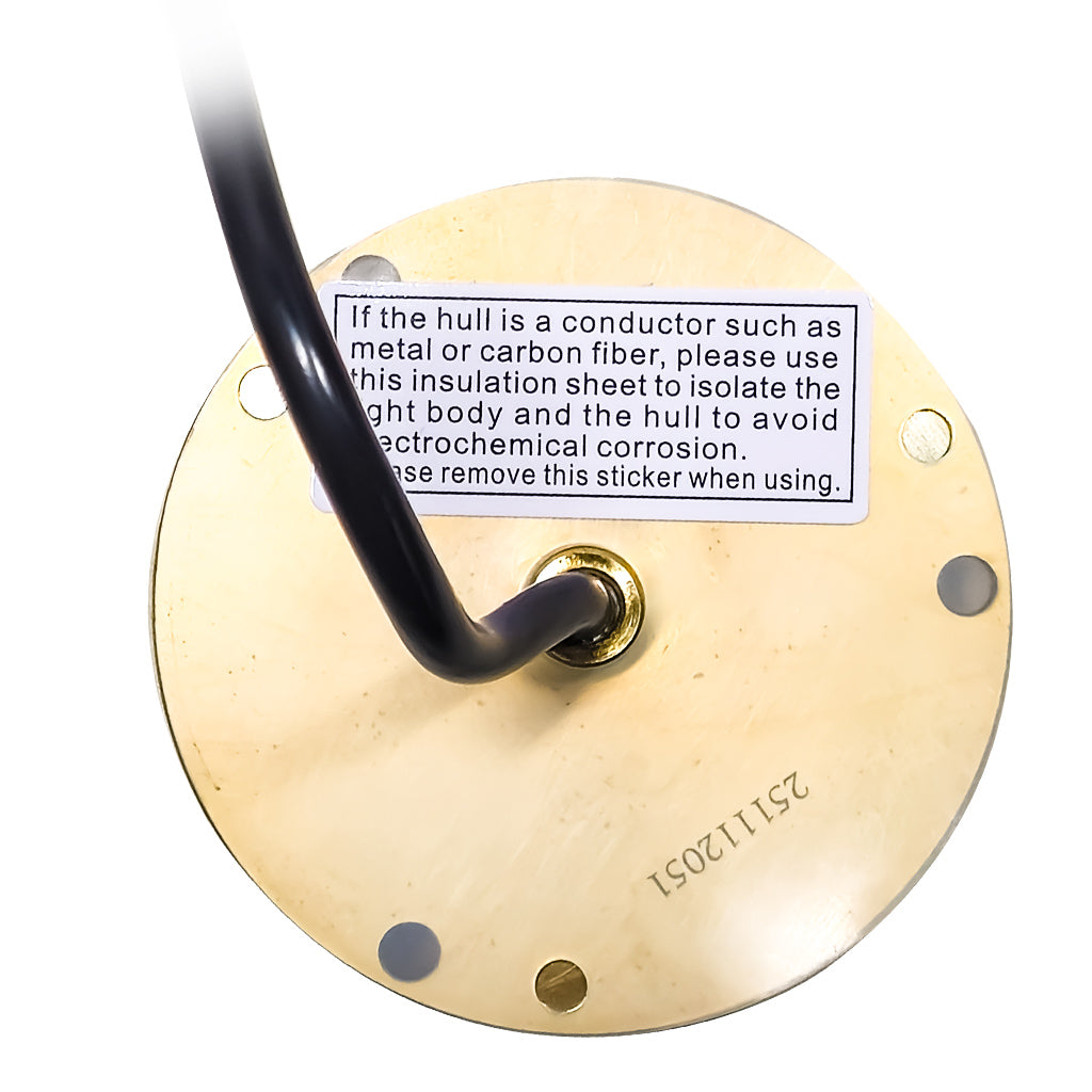 EPIK Underwater Transom Light- Brass Housing - RGBW- View of the Gasket