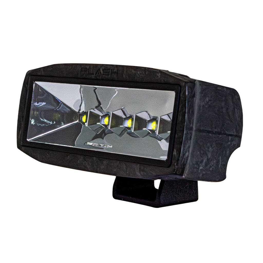 Forged carbon fiber marine LED light engineered for extreme performance.