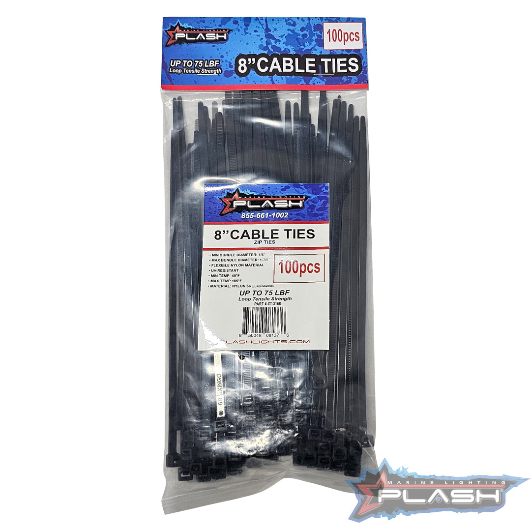 8" Cable (Zip) Ties - Pack of 100