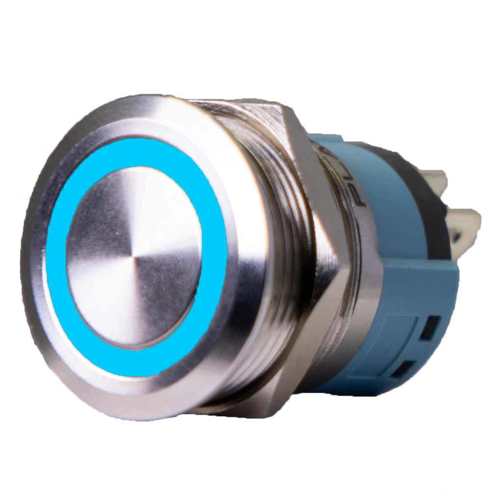 Marine Push Button Switch Blue Boats waterproof