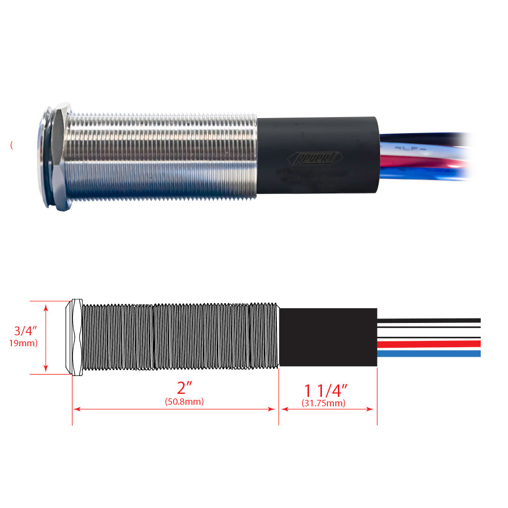19MM Stainless Steel Dual Output Marine Switches 3Ft Copper Tinned Marine Wire