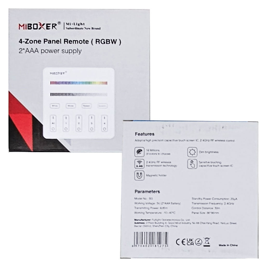 MiBoxer Wireless Controller & Receiver - Single Color / RGB / RGBW