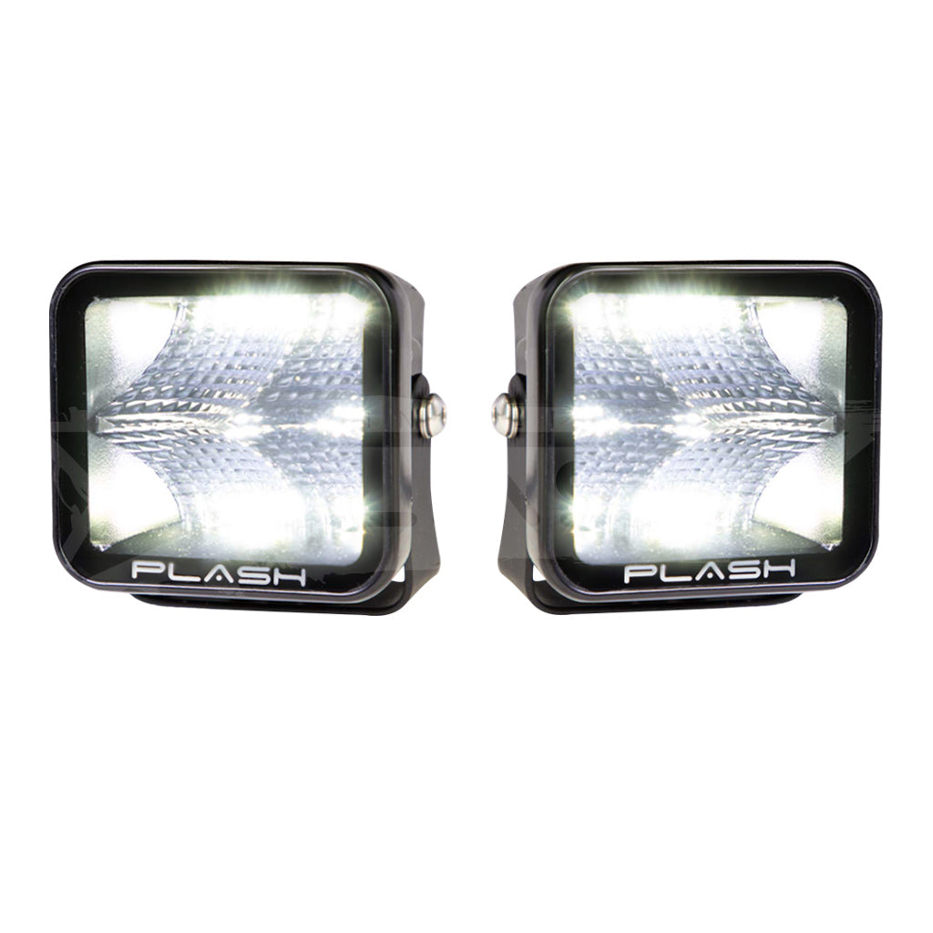 X2-Cube - FLOOD Black matte powder coated housing Extremely Bright Blacked Out Design Deautch Connector Plash Marine