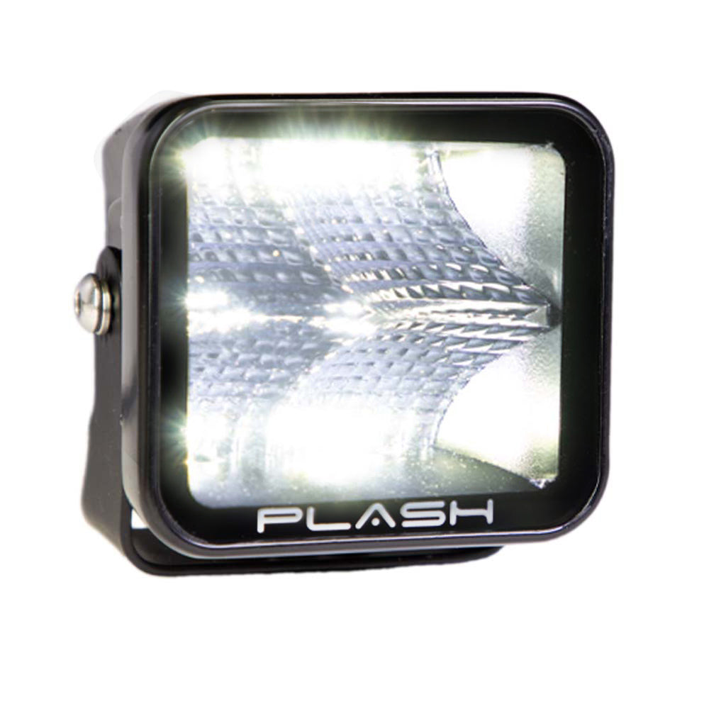 X2-Cube - FLOOD Black matte powder coated housing Extremely Bright Blacked Out Design Deautch Connector Plash Marine