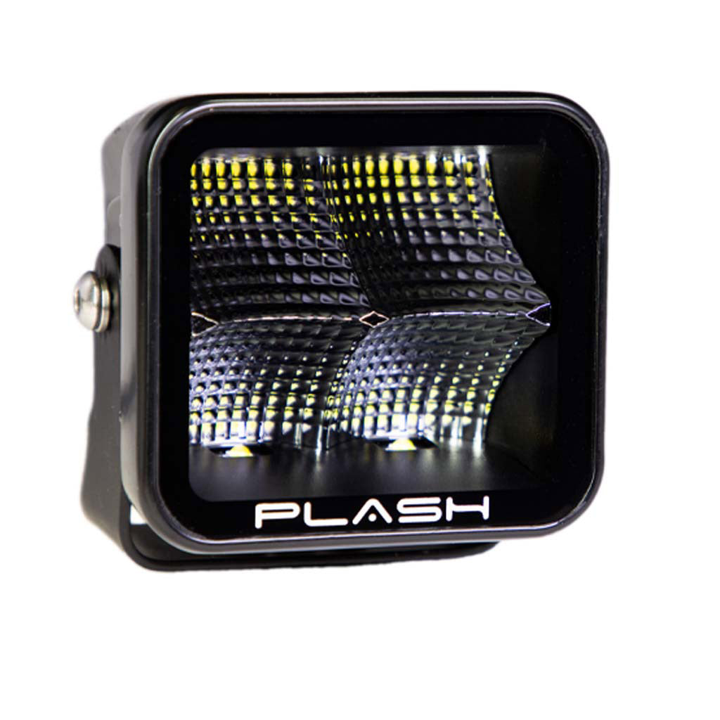 X2-Cube - FLOOD Black matte powder coated housing Extremely Bright Blacked Out Design Deautch Connector Plash Marine