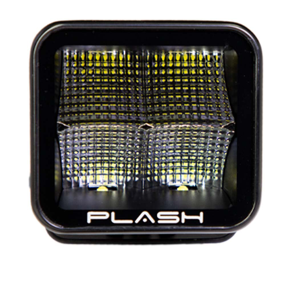 X2-Cube - FLOOD Black matte powder coated housing Extremely Bright Blacked Out Design Deautch Connector Plash Marine
