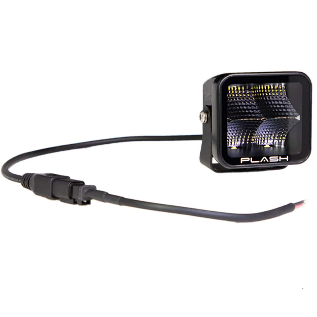 X2-Cube - FLOOD Black matte powder coated housing Extremely Bright Blacked Out Design Deautch Connector Plash Marine