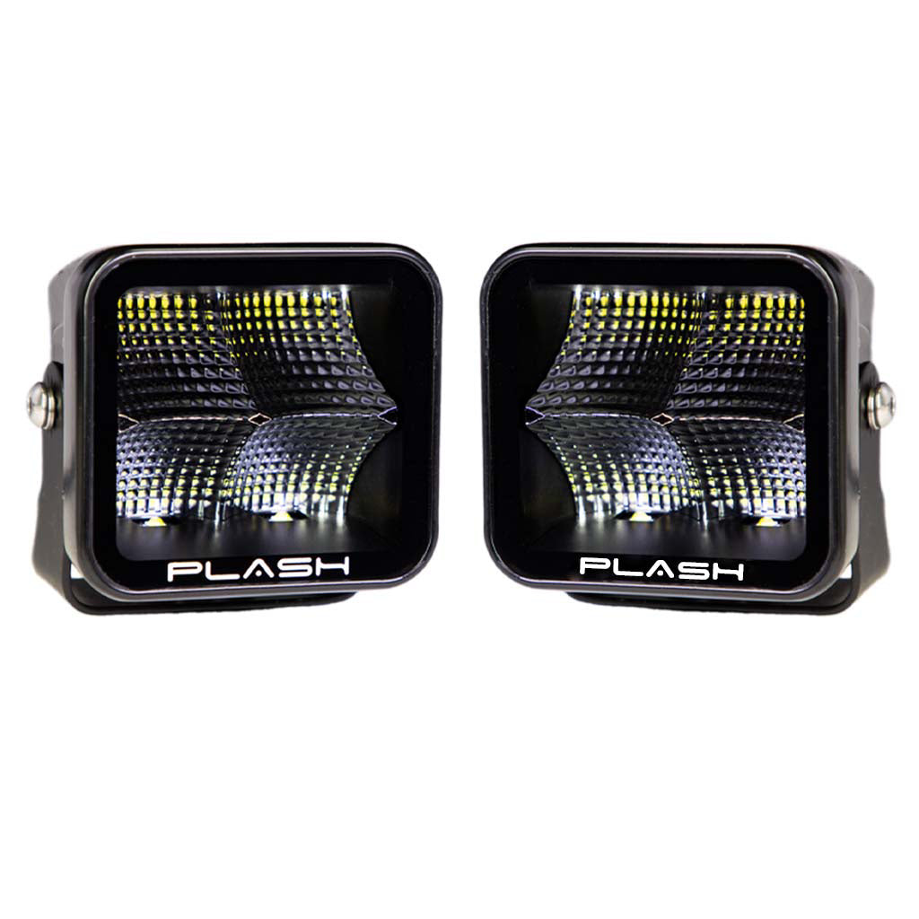 X2-Cube - FLOOD Black matte powder coated housing Extremely Bright Blacked Out Design Deautch Connector Plash Marine