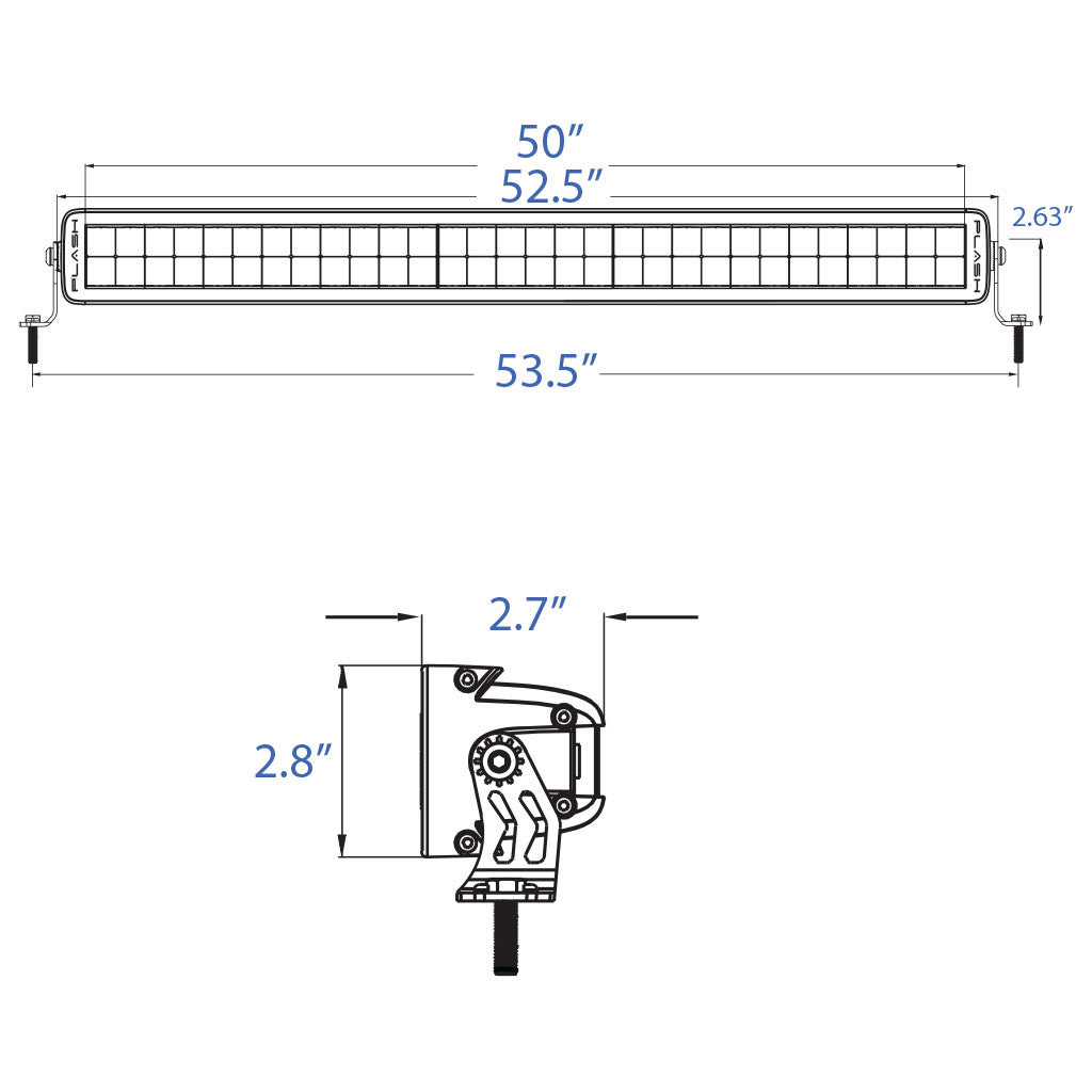 X2-Series LED Light Bar - 50" - White Housing