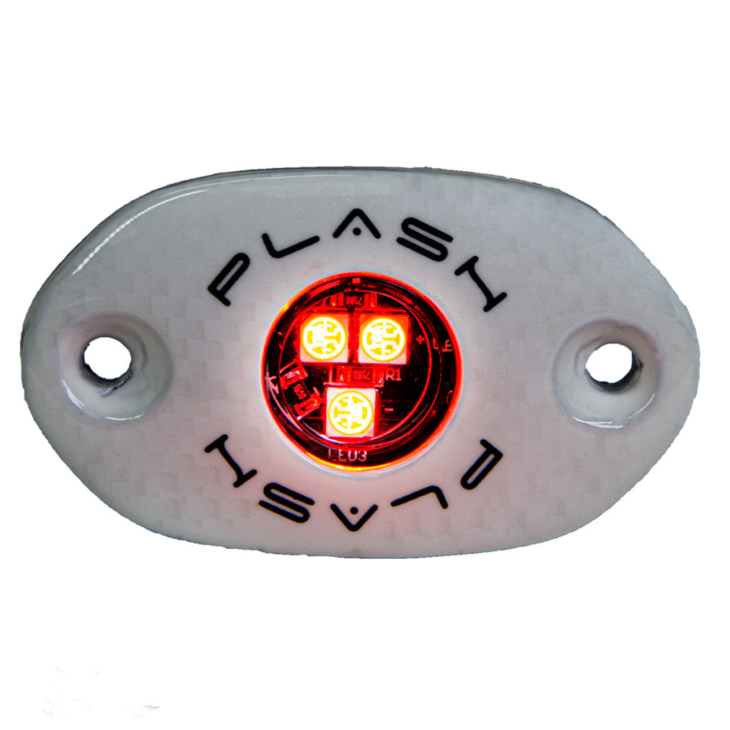 Boat RGB Carbon Fiber LED Deck Light - White Housing