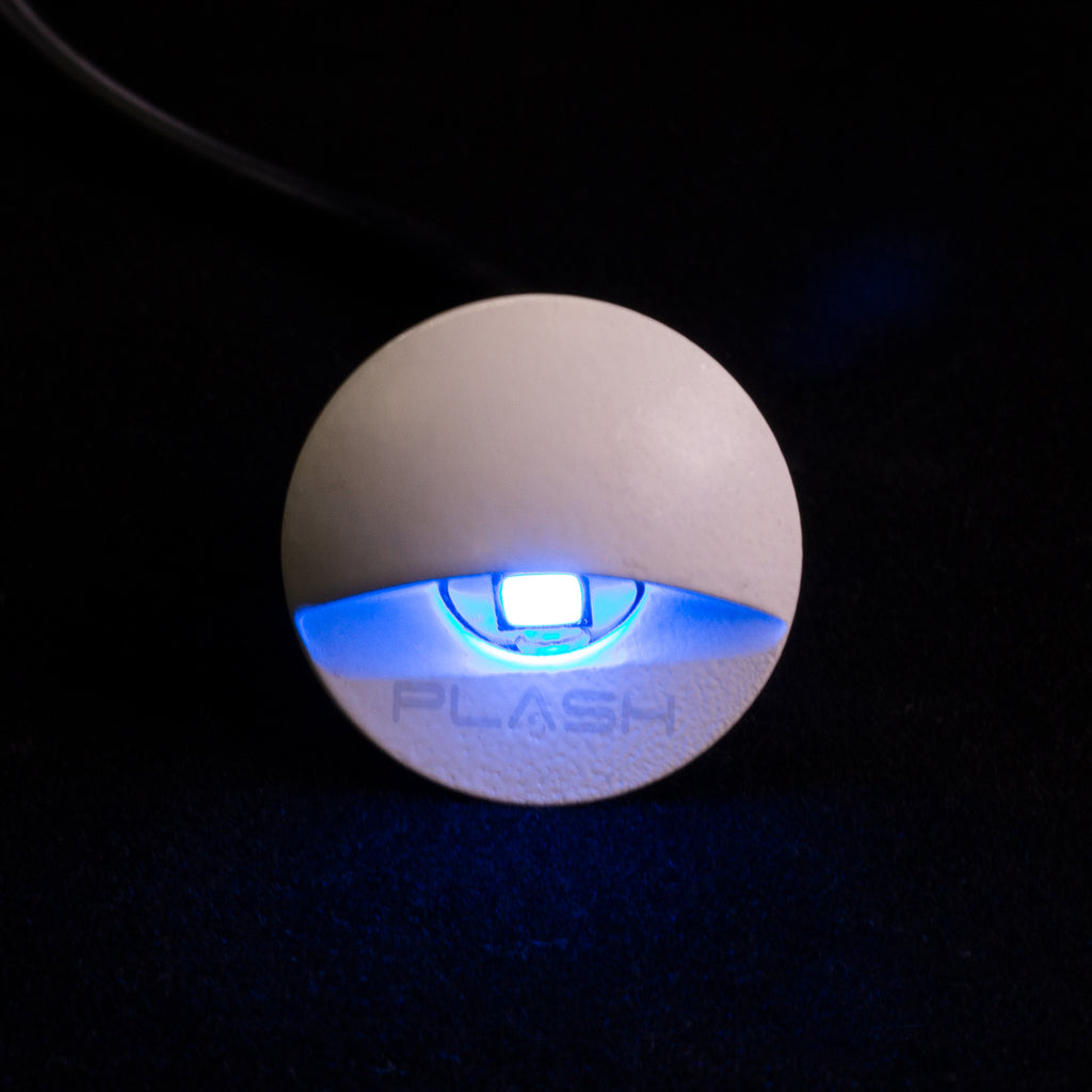 BLUE LED Step Light Boat down light waterproof PlashLights RGB Flush Mounted White Housing