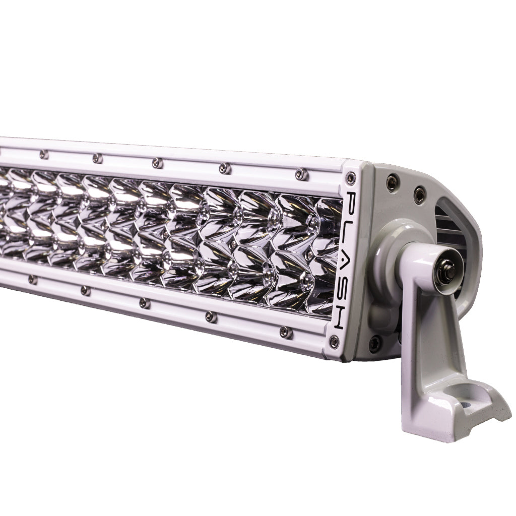 PLASHLIGHTS 16" White Marine LED Light Bar for Boat Grab Rail Best Beam Pattern