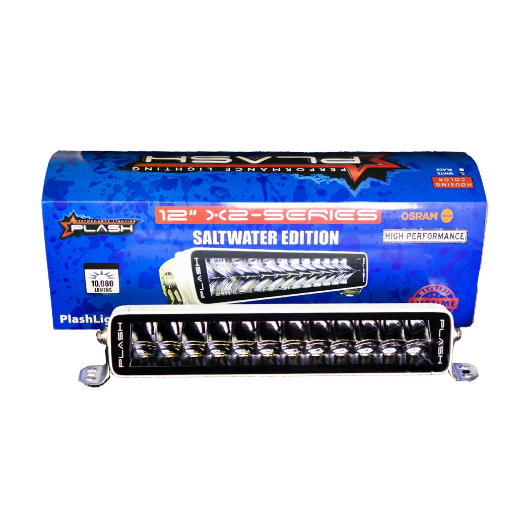 12" X2-Series LED Light Bar in White Housing PLASH