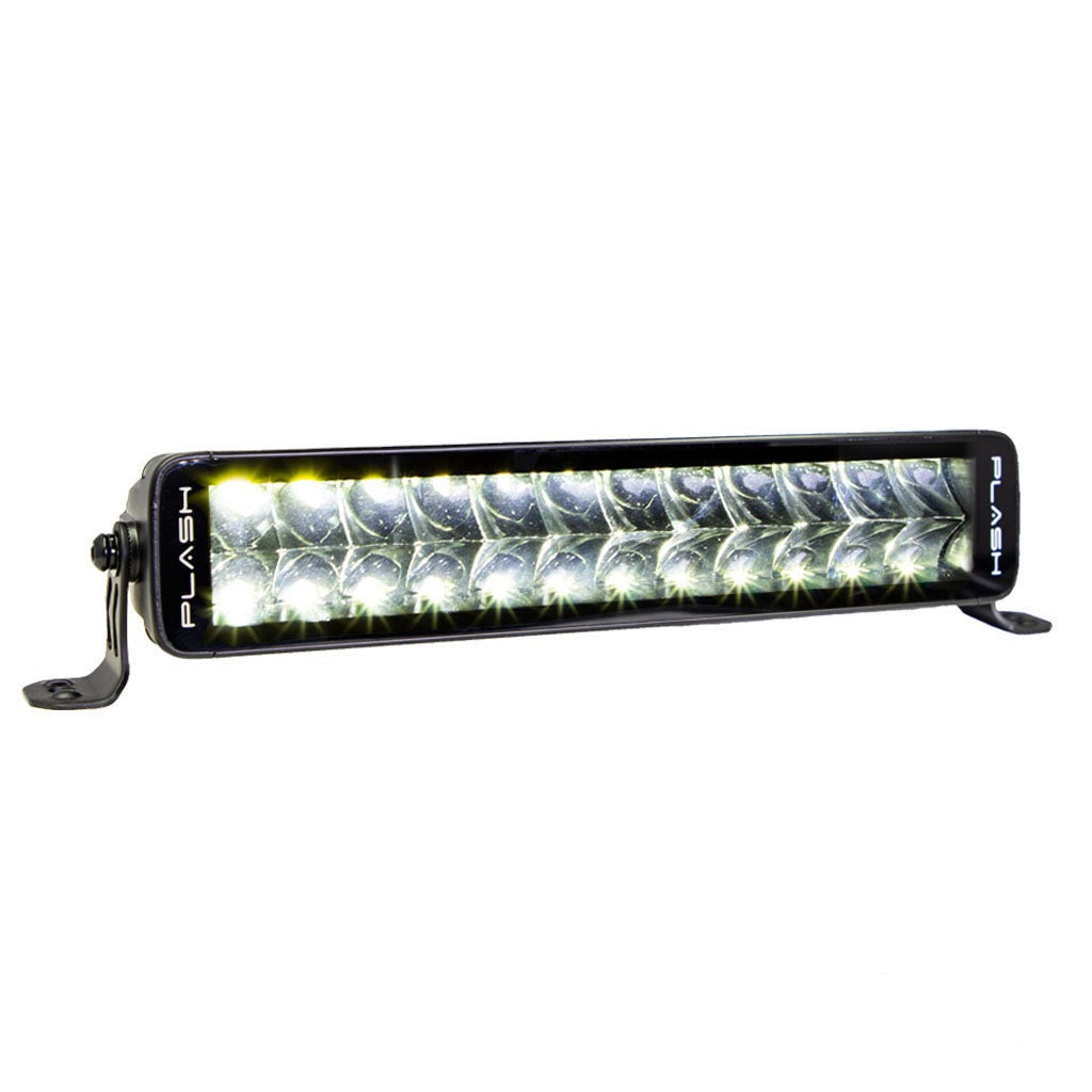 12" X2-Series LED Light Bar in Black Housing Image PLASH Light on