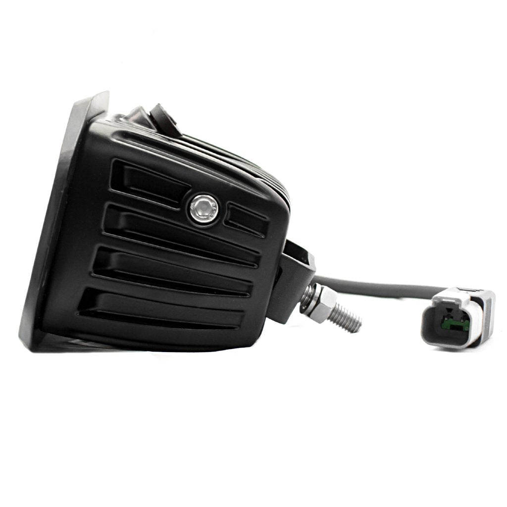 40W Diffused Beam Flush Mounted LED Cube Light Single Profile View